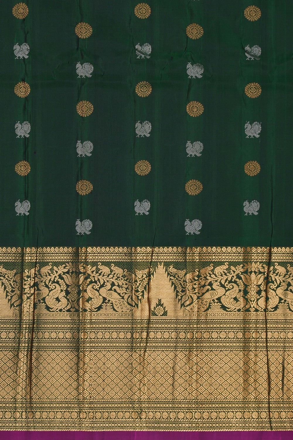 Image of Gadwal Silk Orange Saree