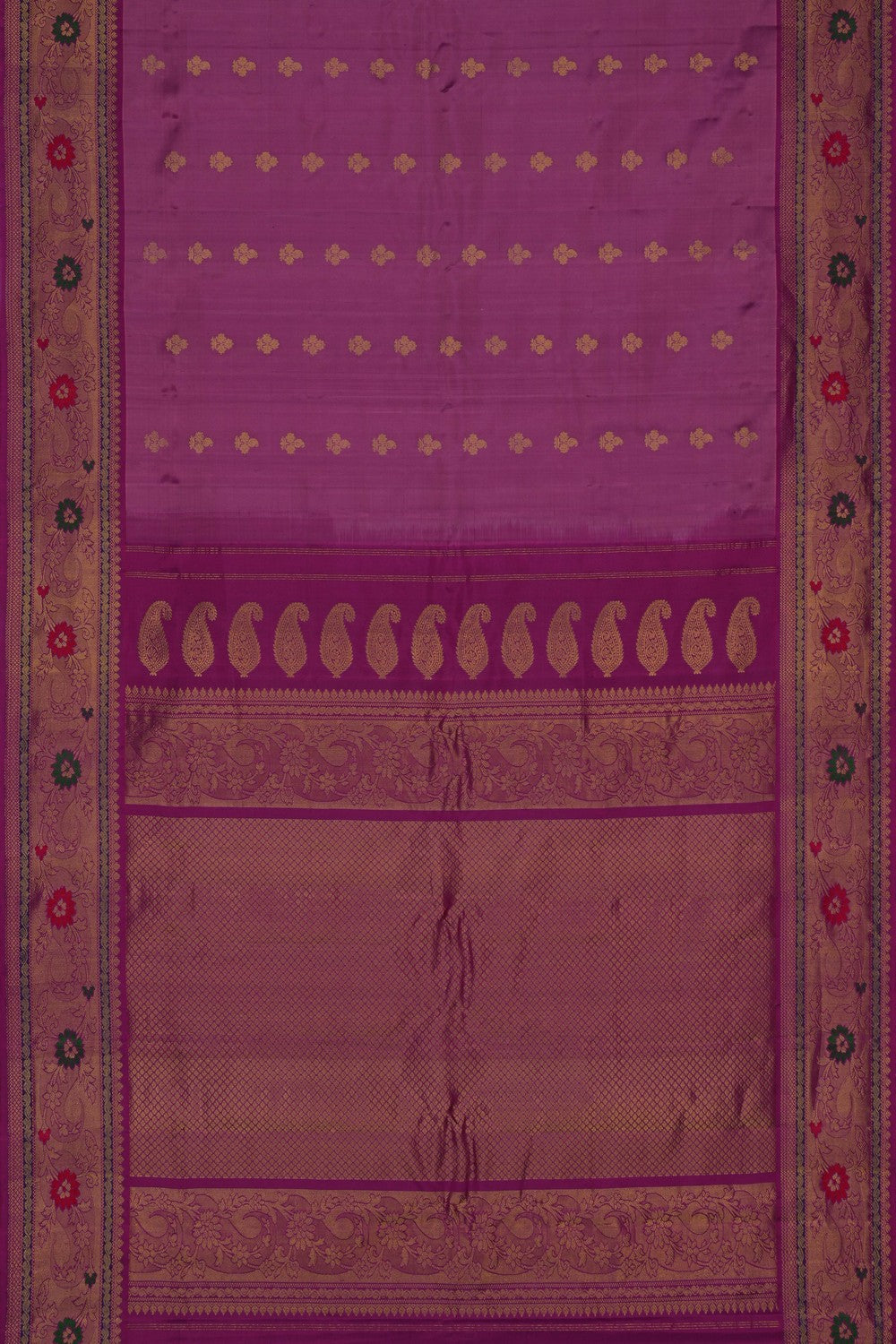 Image of Gadwal Silk Pink Saree