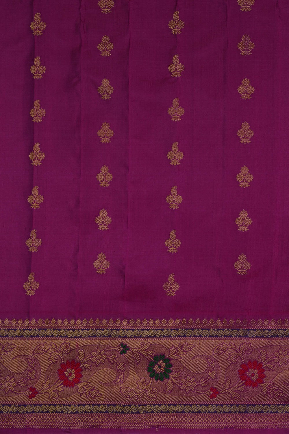 Image of Gadwal Silk Pink Saree