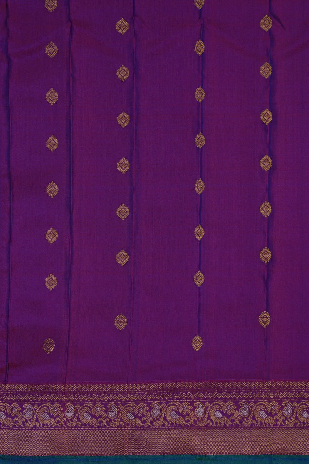 Image of Gadwal Silk Sea Green Saree