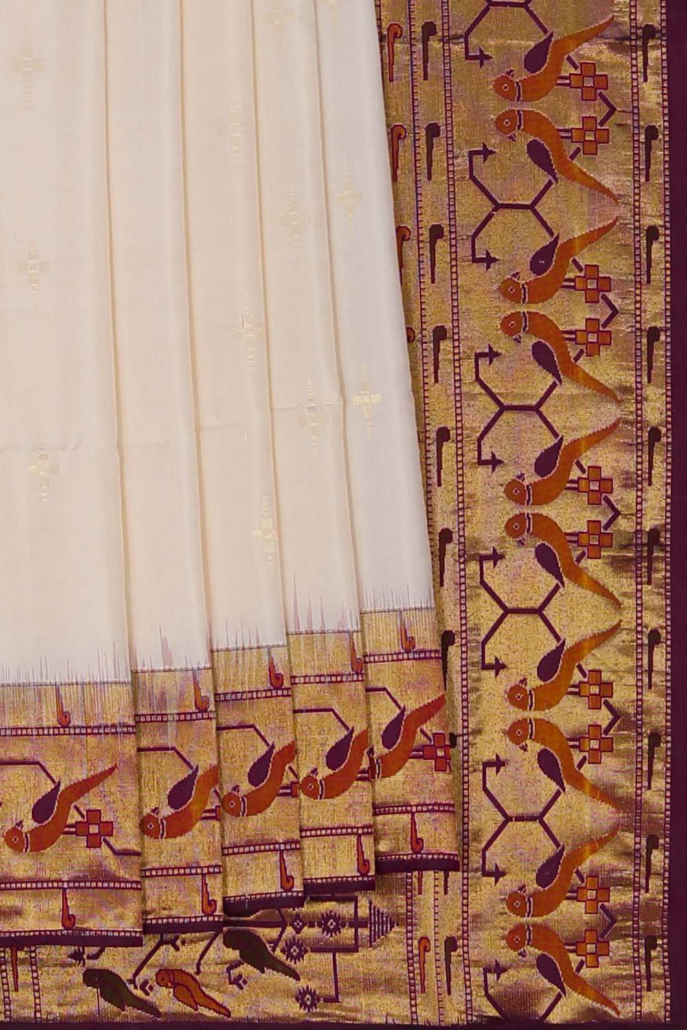 Image of South Silk Cream Saree