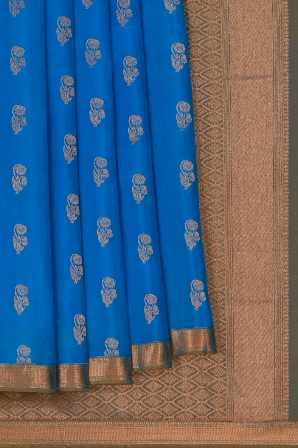 Image of Kanchi Silk Blue Saree