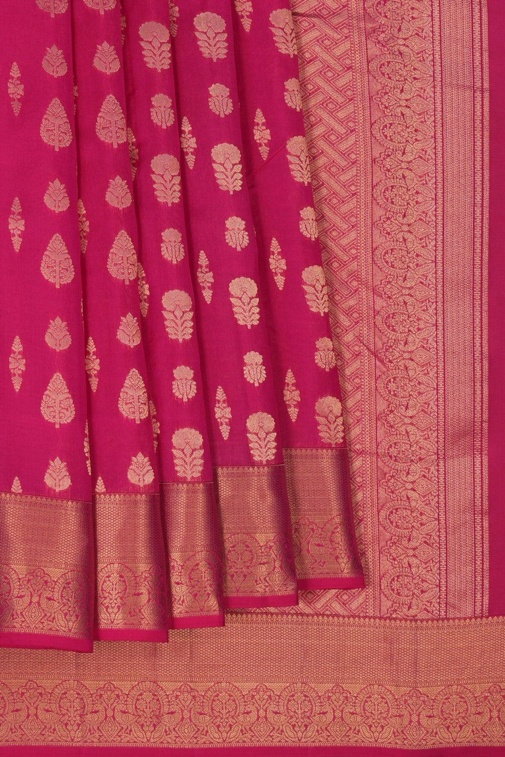 Image of Kanchi Silk Pink Saree