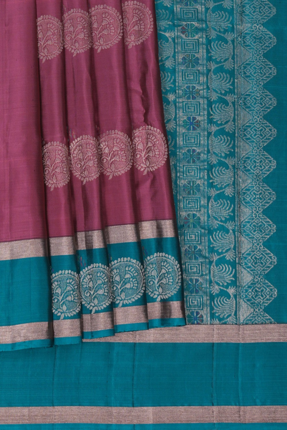 Image of Kanchi Silk Plum Pink Saree