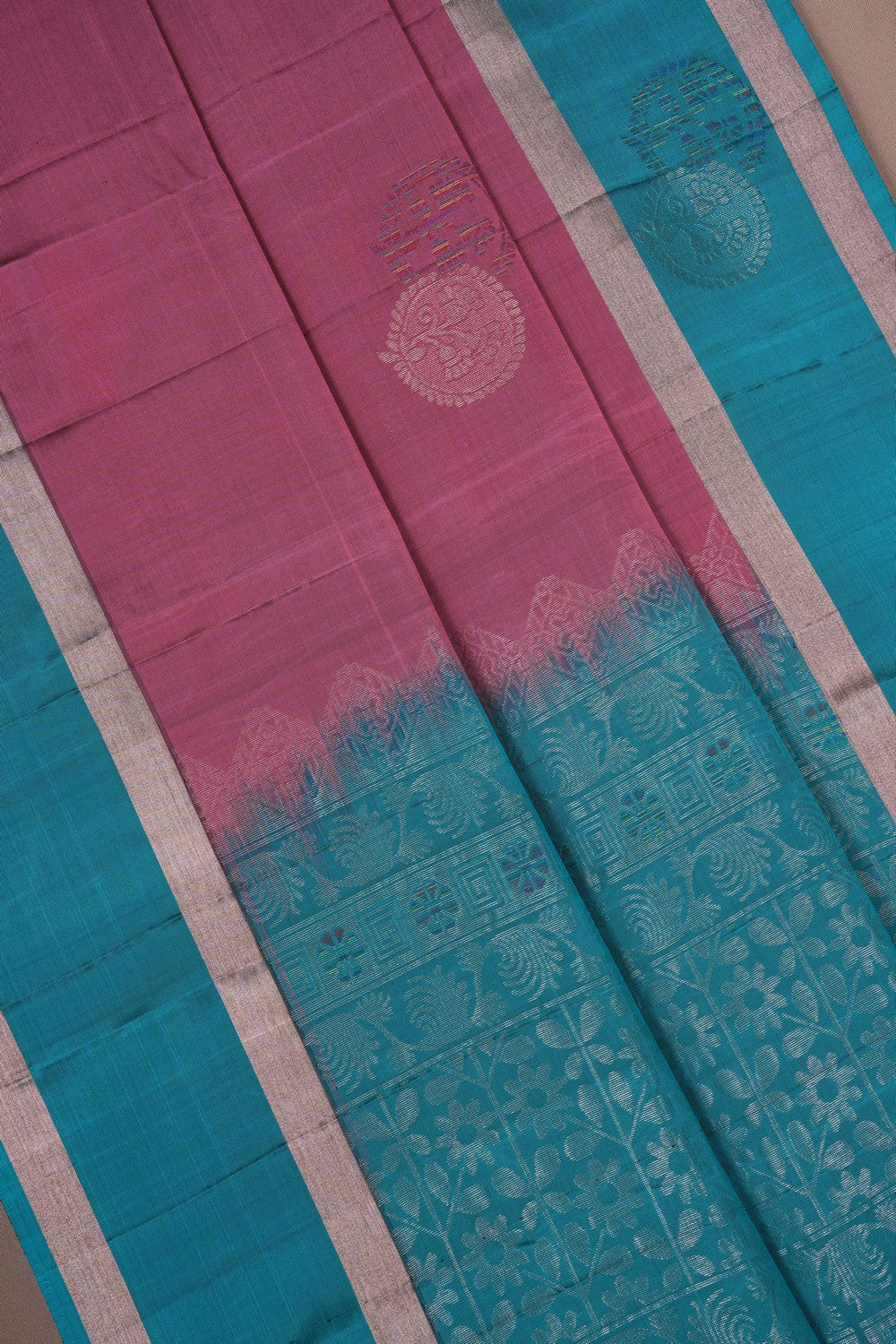 Image of Kanchi Silk Plum Pink Saree