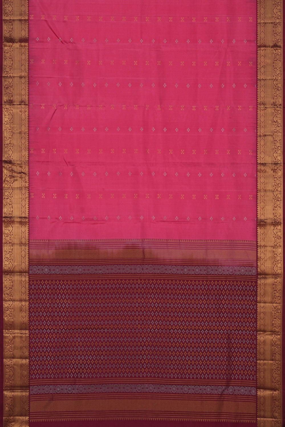 Image of Kanchi Silk Pink Saree
