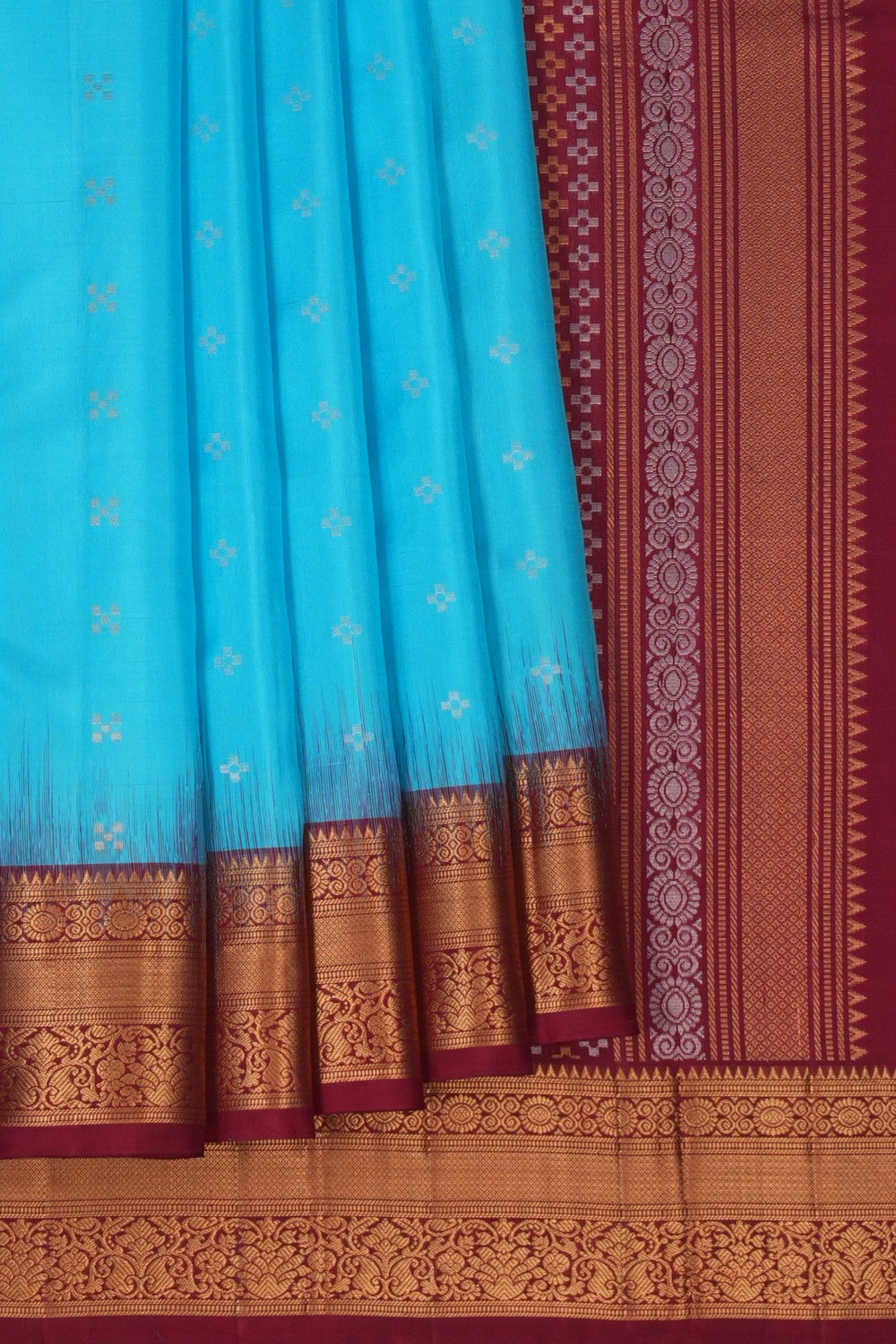 Image of Kanchi Silk Blue Saree