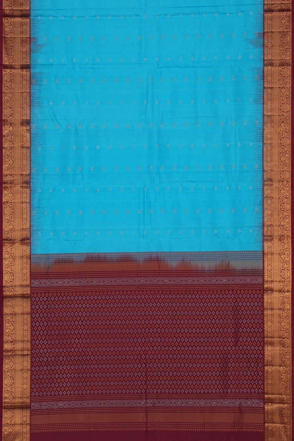 Image of Kanchi Silk Blue Saree