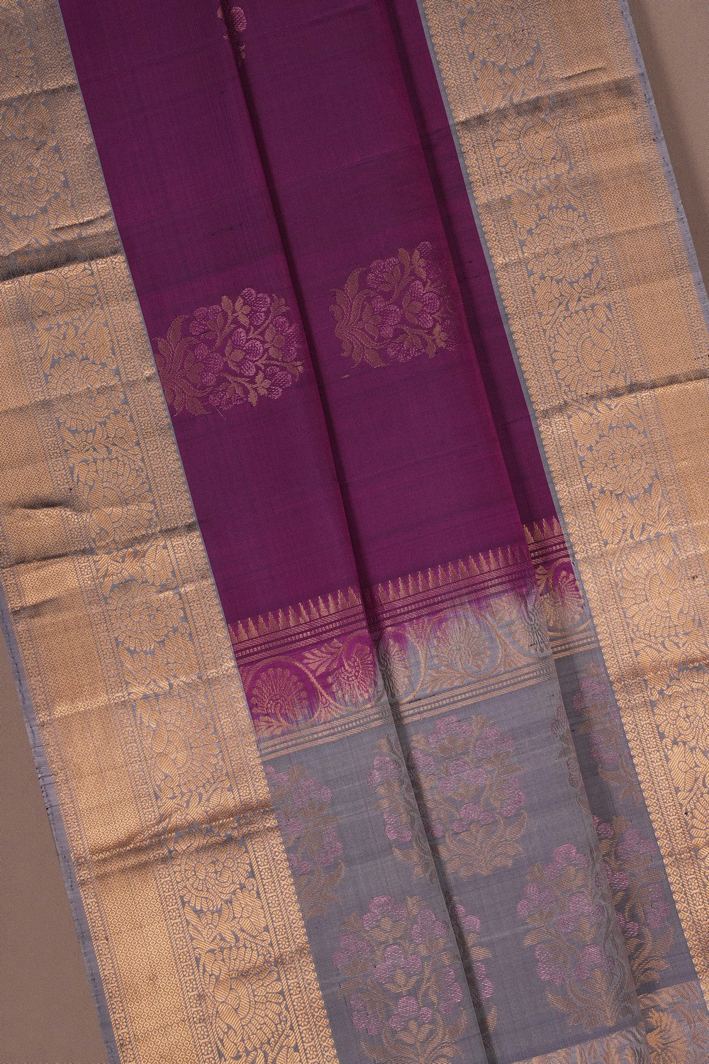 Image of Kanchi Silk Magenta Saree