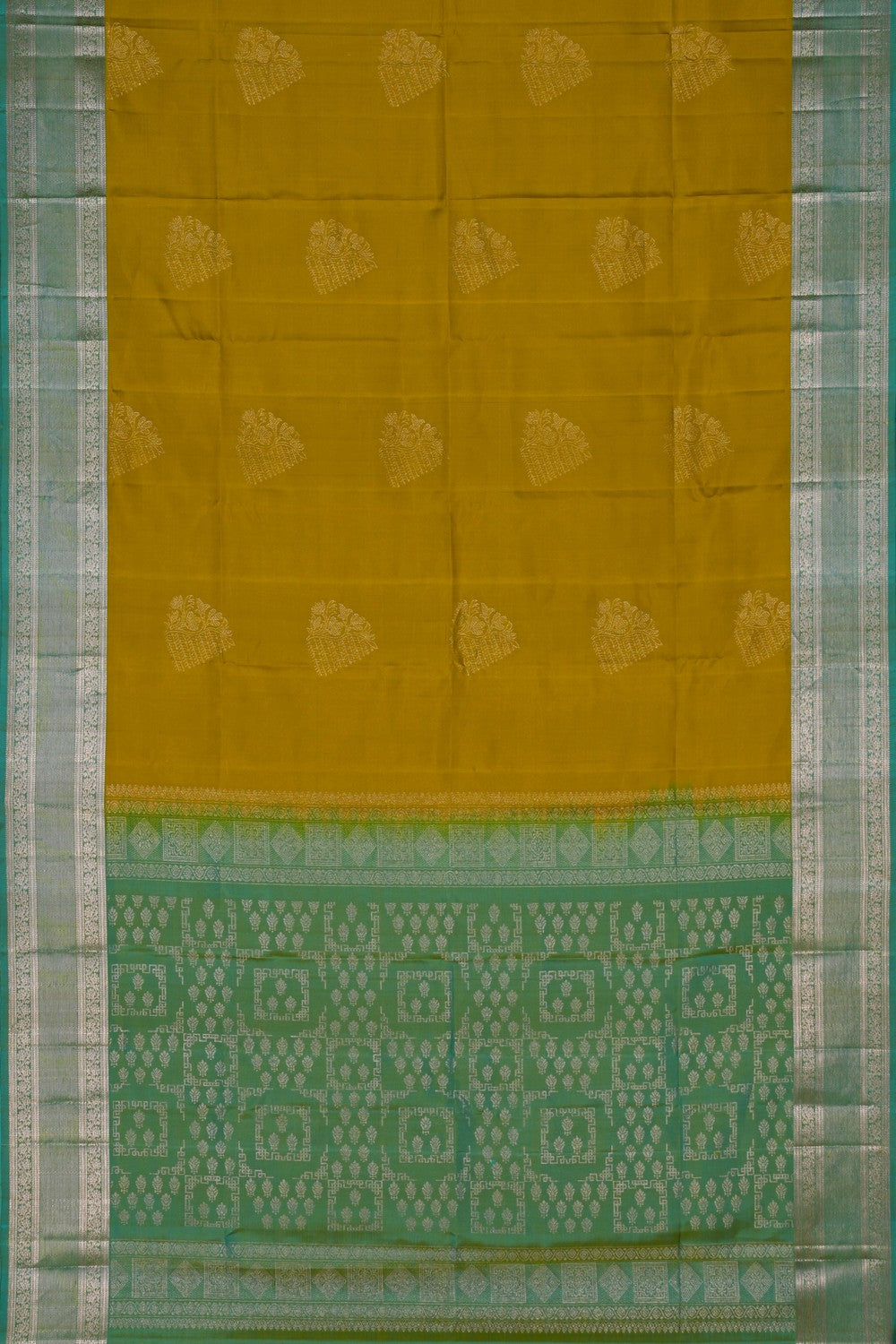 Image of Kanchi Silk Mustard Saree