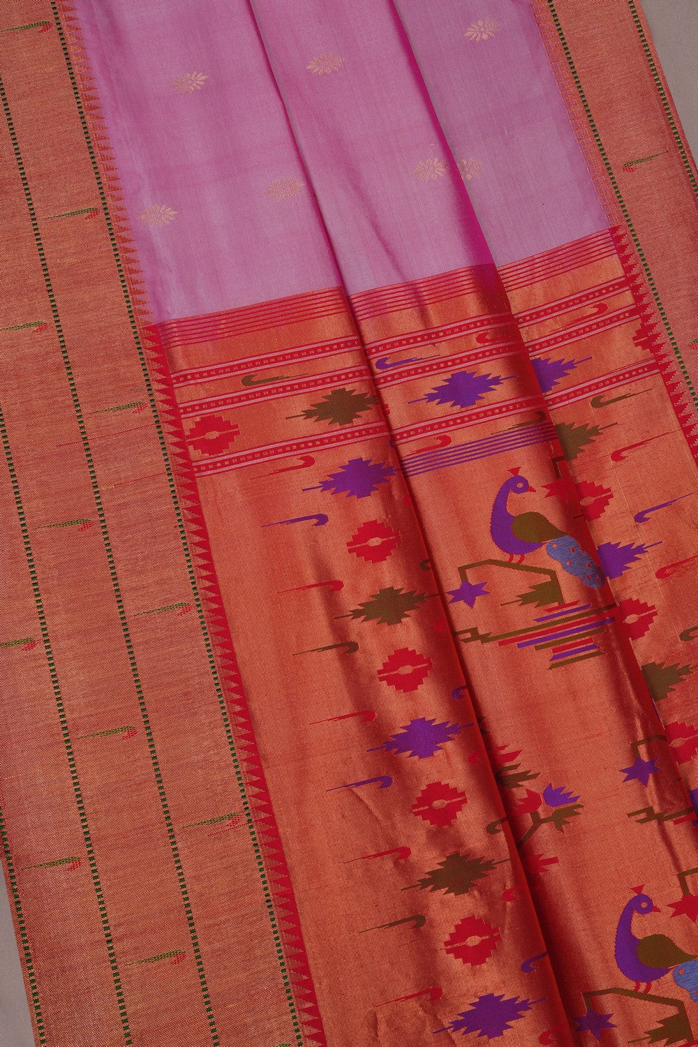 Image of Paithani Silk Pink Saree