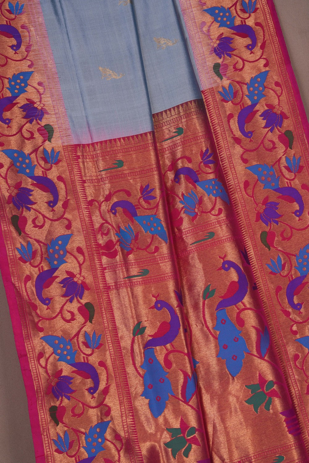 Image of Paithani Silk Grey Saree