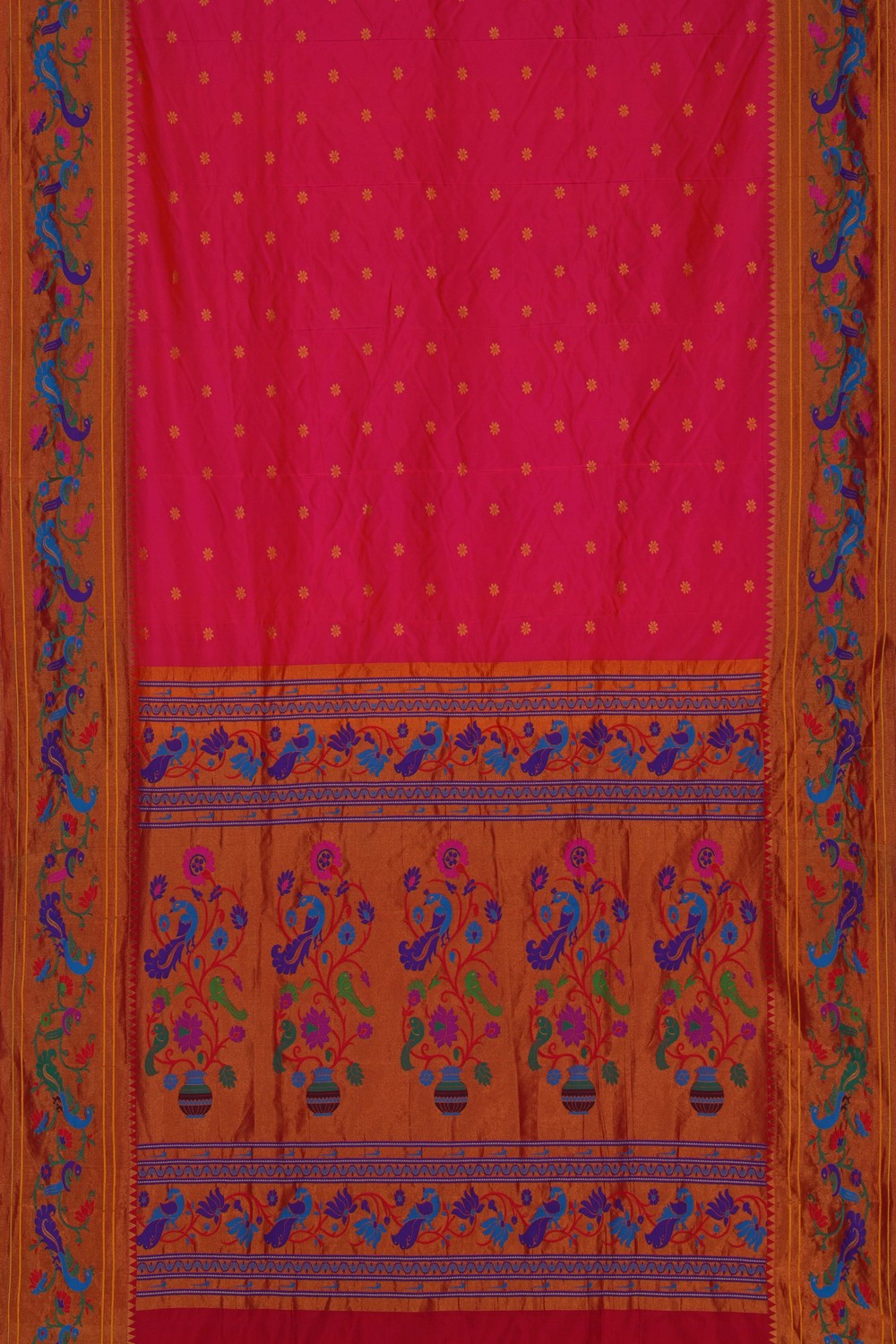 Image of Paithani Silk Pink Saree