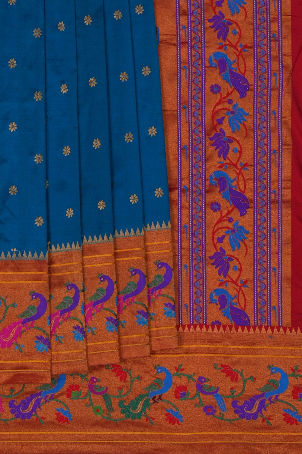 Image of Paithani Silk Blue Saree