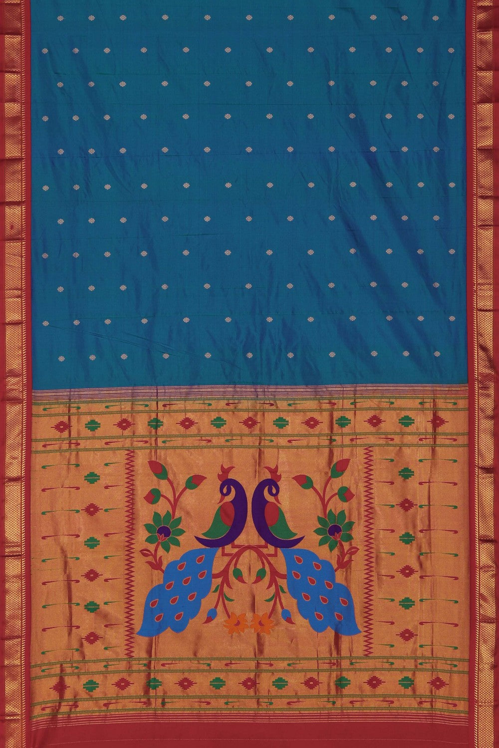 Image of Paithani Silk Blue Saree