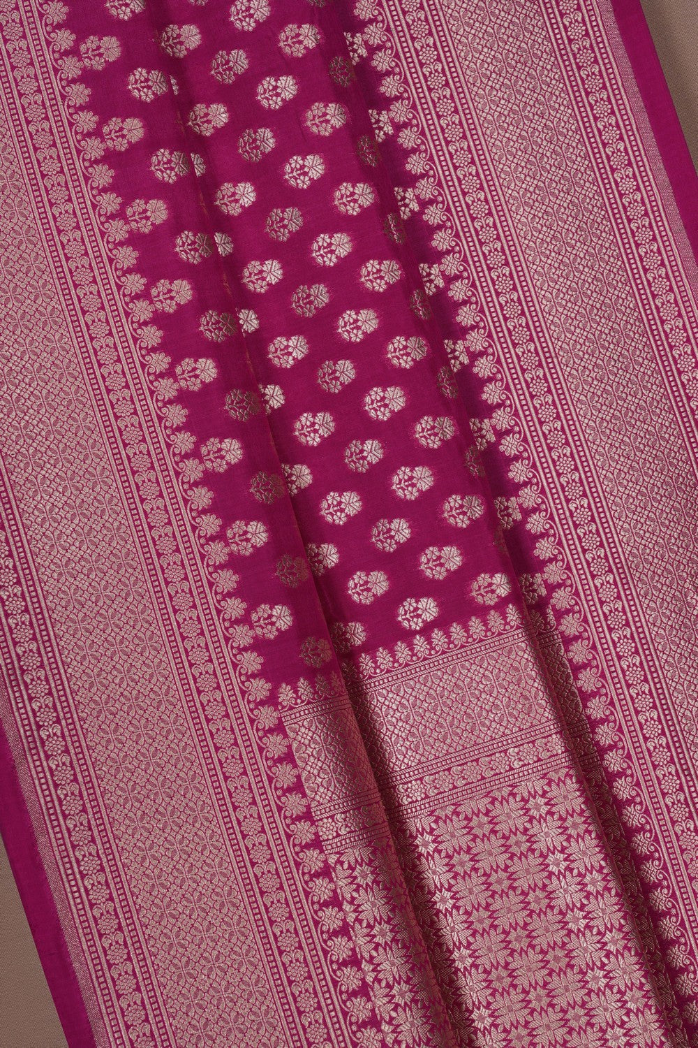 Image of Banarasi Brocade Silk Pink Saree