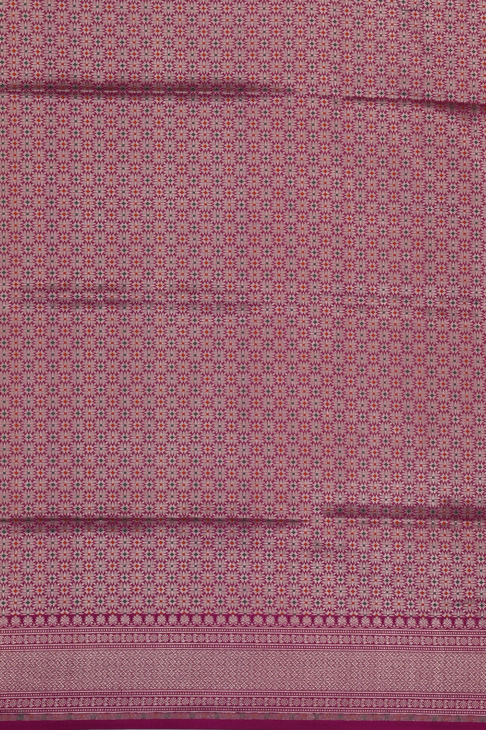 Image of Banarasi Brocade Silk Pink Saree