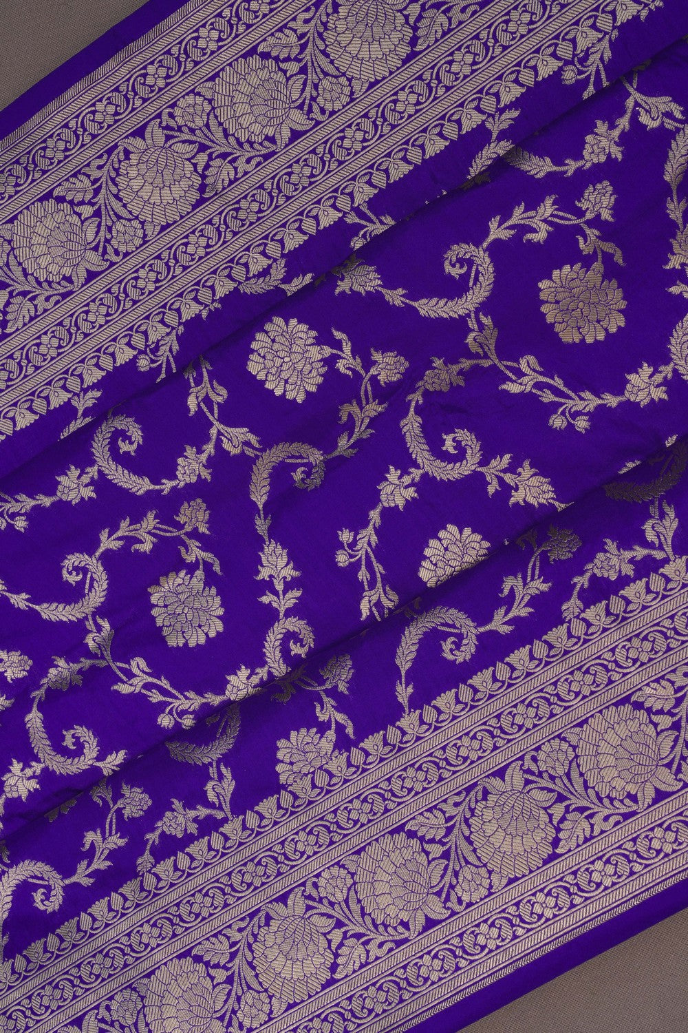 Image of Banarasi Brocade Silk Purple Saree