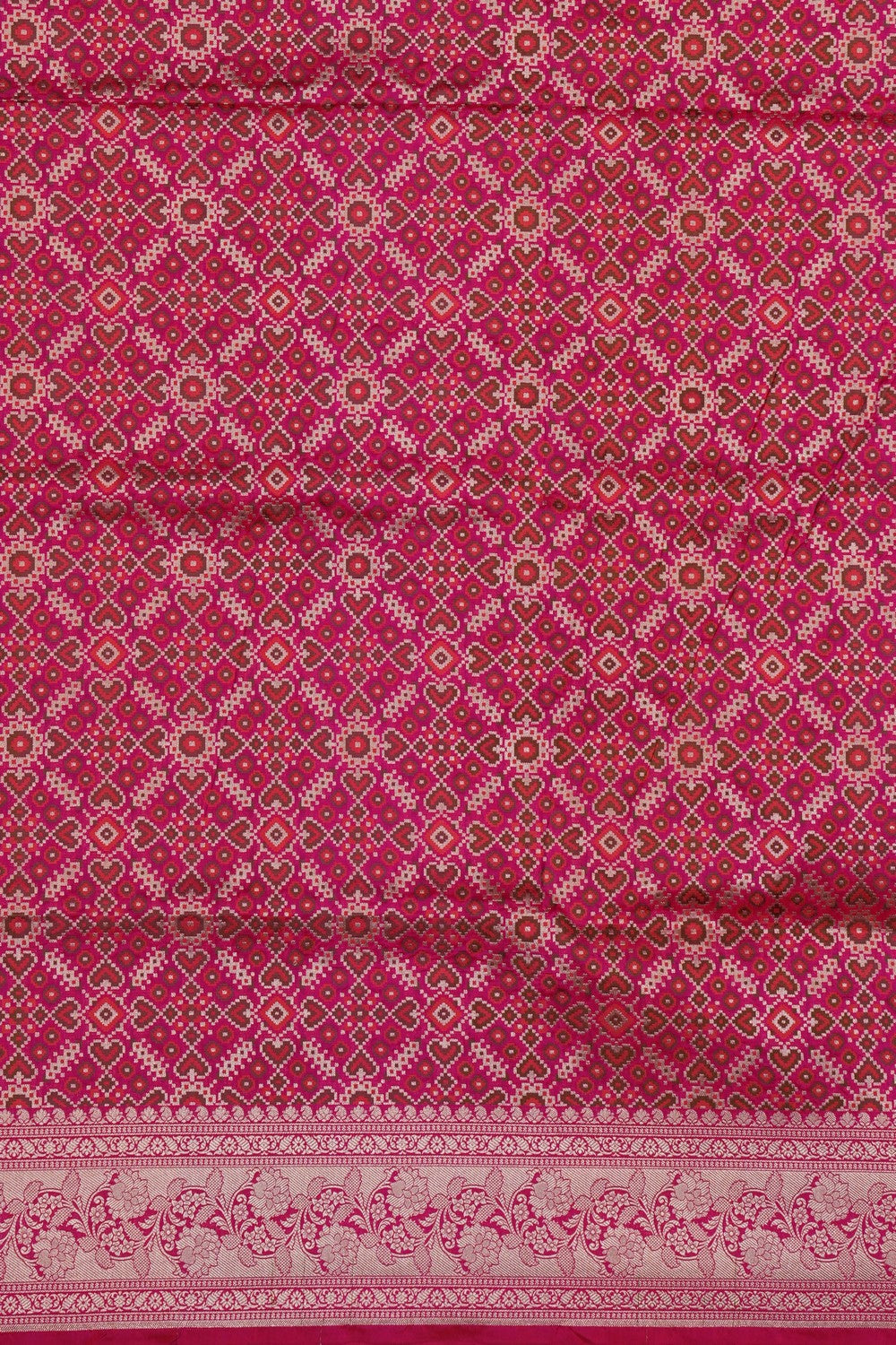 Image of Banarasi Brocade Silk Pink Saree