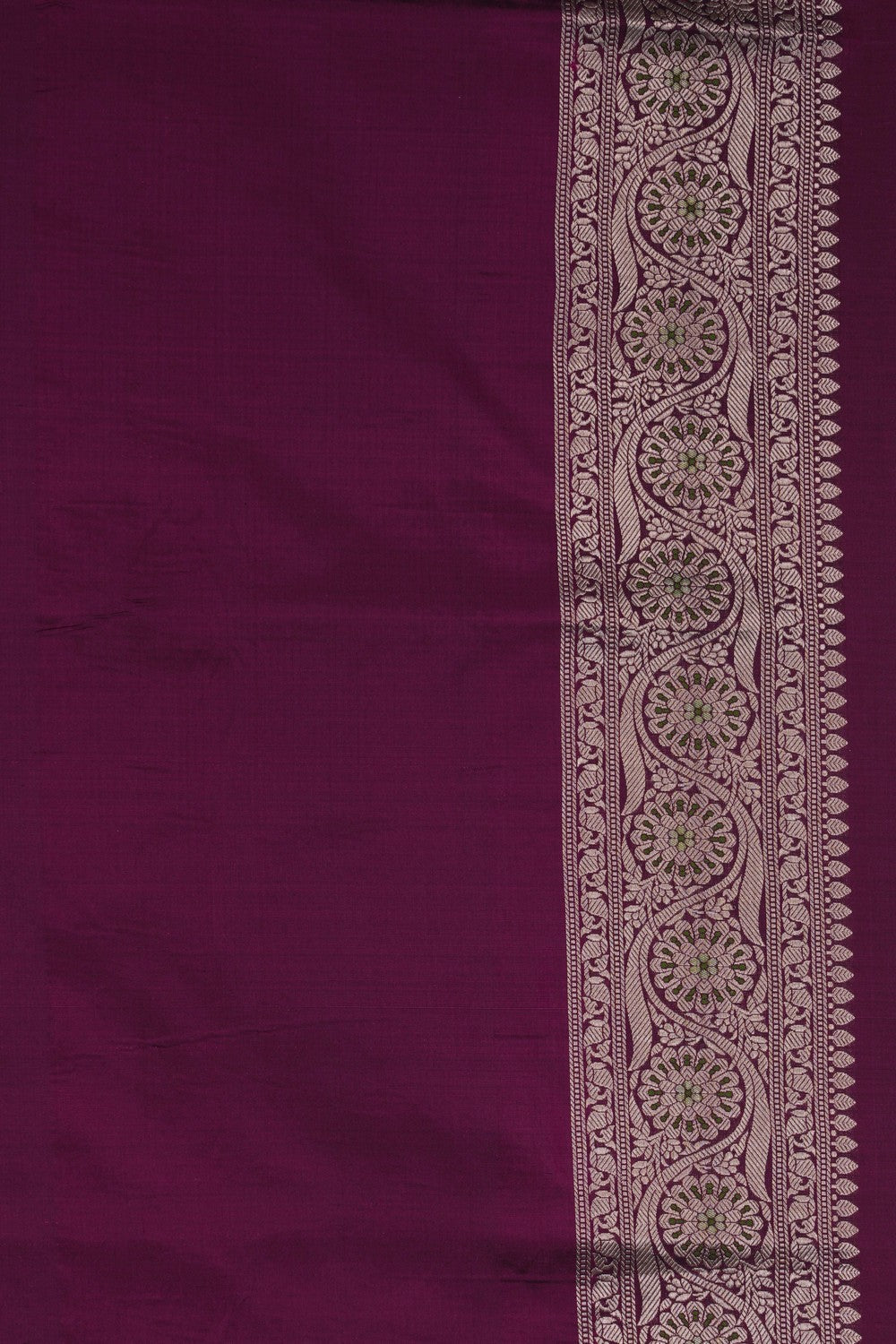 Image of Banarasi Brocade Silk Violet Saree