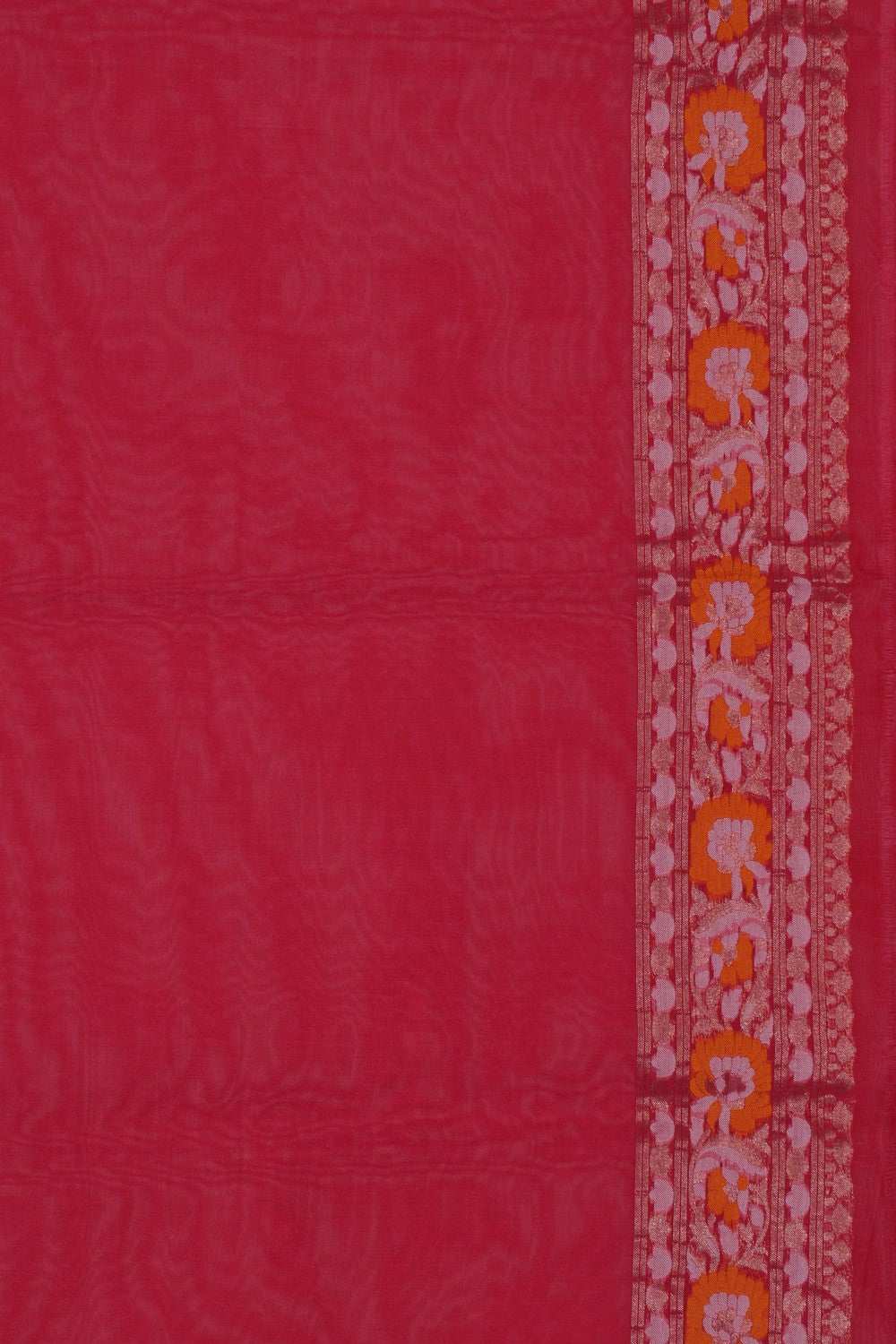Image of Banarasi Kora Brocade Red Saree