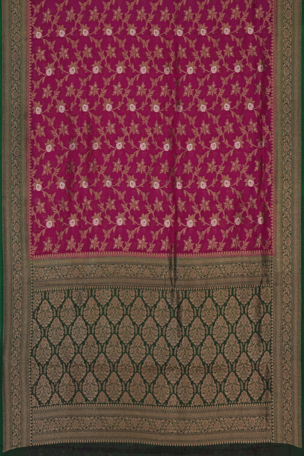 Image of Banarasi Kora Brocade Pink Saree
