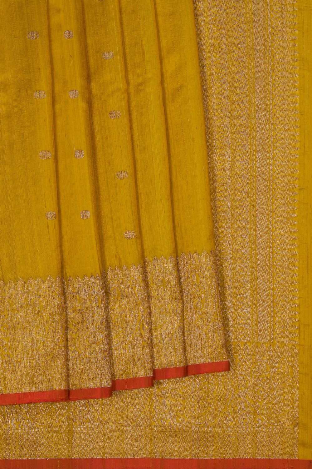 Image of Banarasi Dupion Silk Yellow Saree