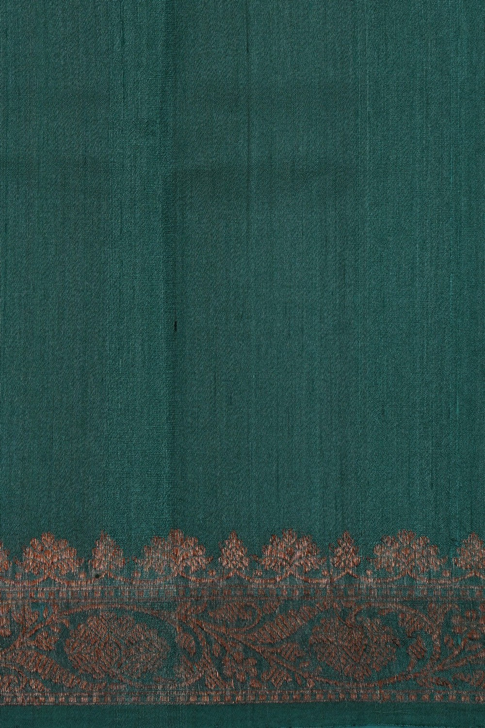 Image of Banarasi Tussar Silk Teal-Green Saree