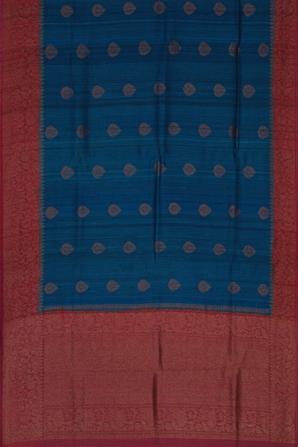 Image of Banarasi Tussar Silk Blue Saree