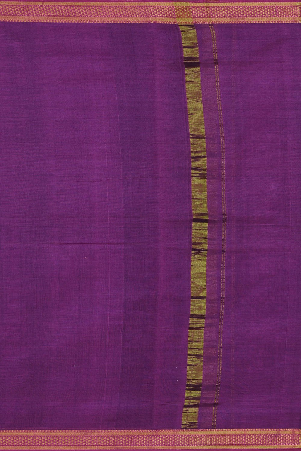 Image of Mangalgiri Silk Purple Dhoti With Kanduva (8 X 4)