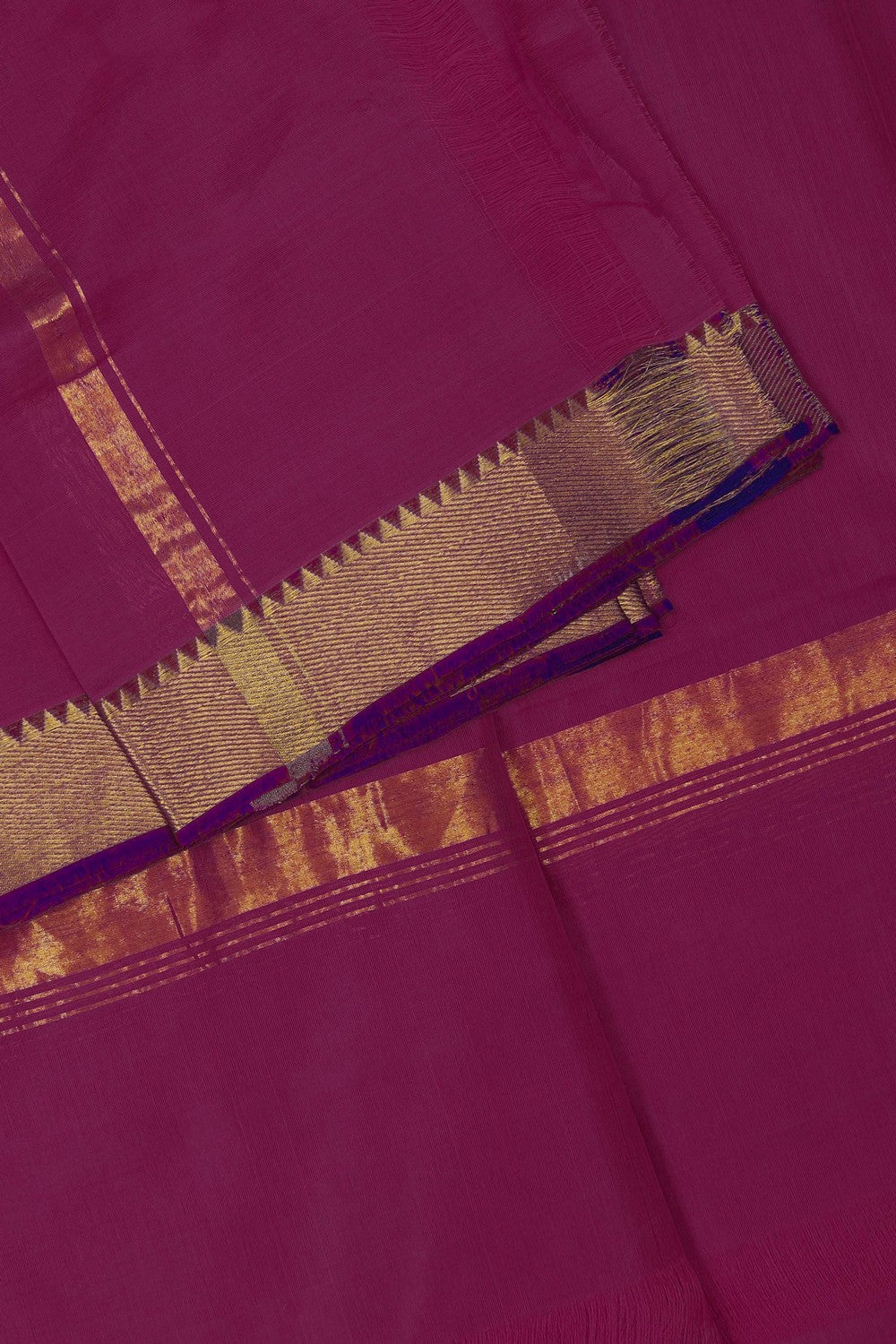 Image of Mangalgiri Silk Pink Dhoti With Kanduva (8 X 4)