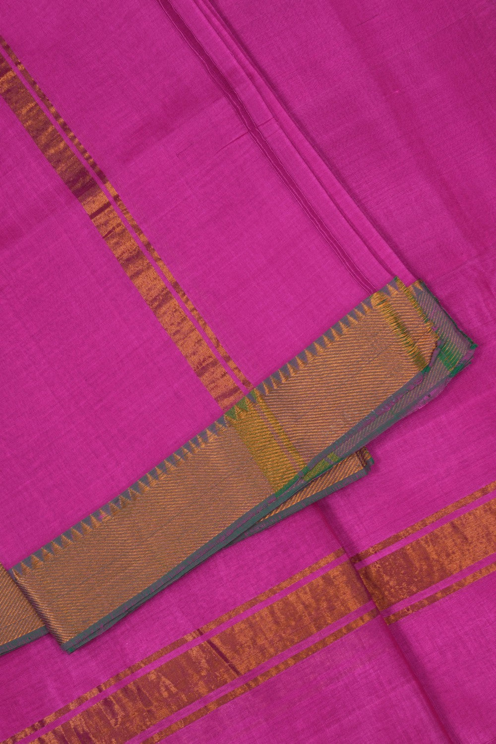 Image of Mangalgiri Silk Pink Dhoti With Kanduva (8 X 4)