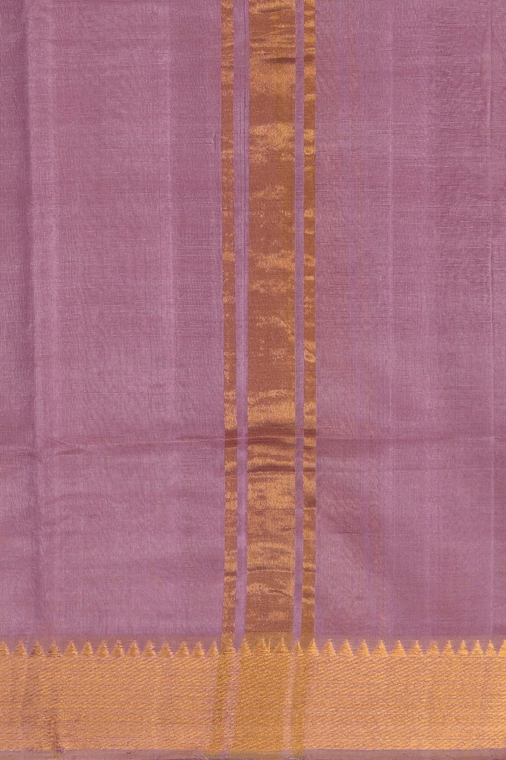 Image of Mangalgiri Silk Sober-Pink Dhoti With Kanduva (8 X 4)