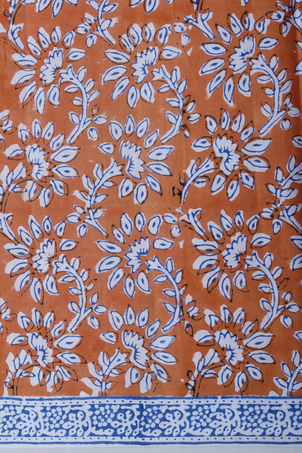 Image of Bagru Printed Mulmul Saree