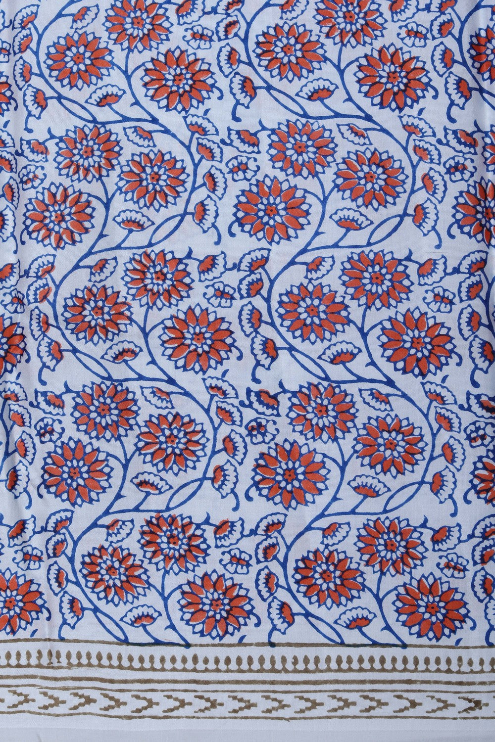 Image of Bagru Printed Mulmul Saree