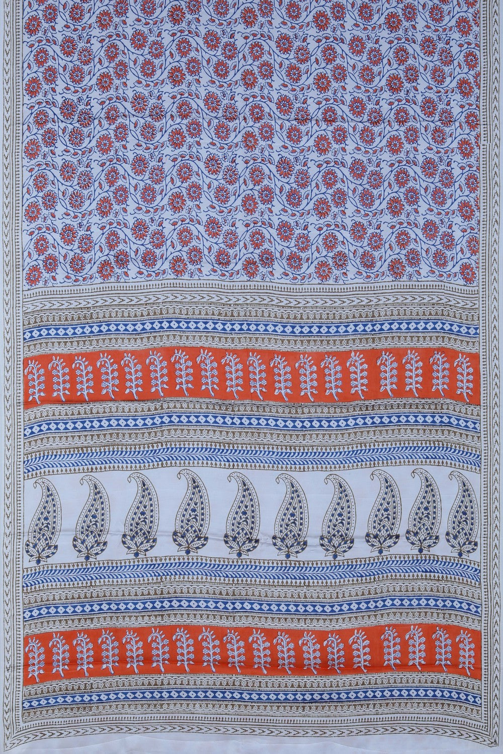 Image of Bagru Printed Mulmul Saree