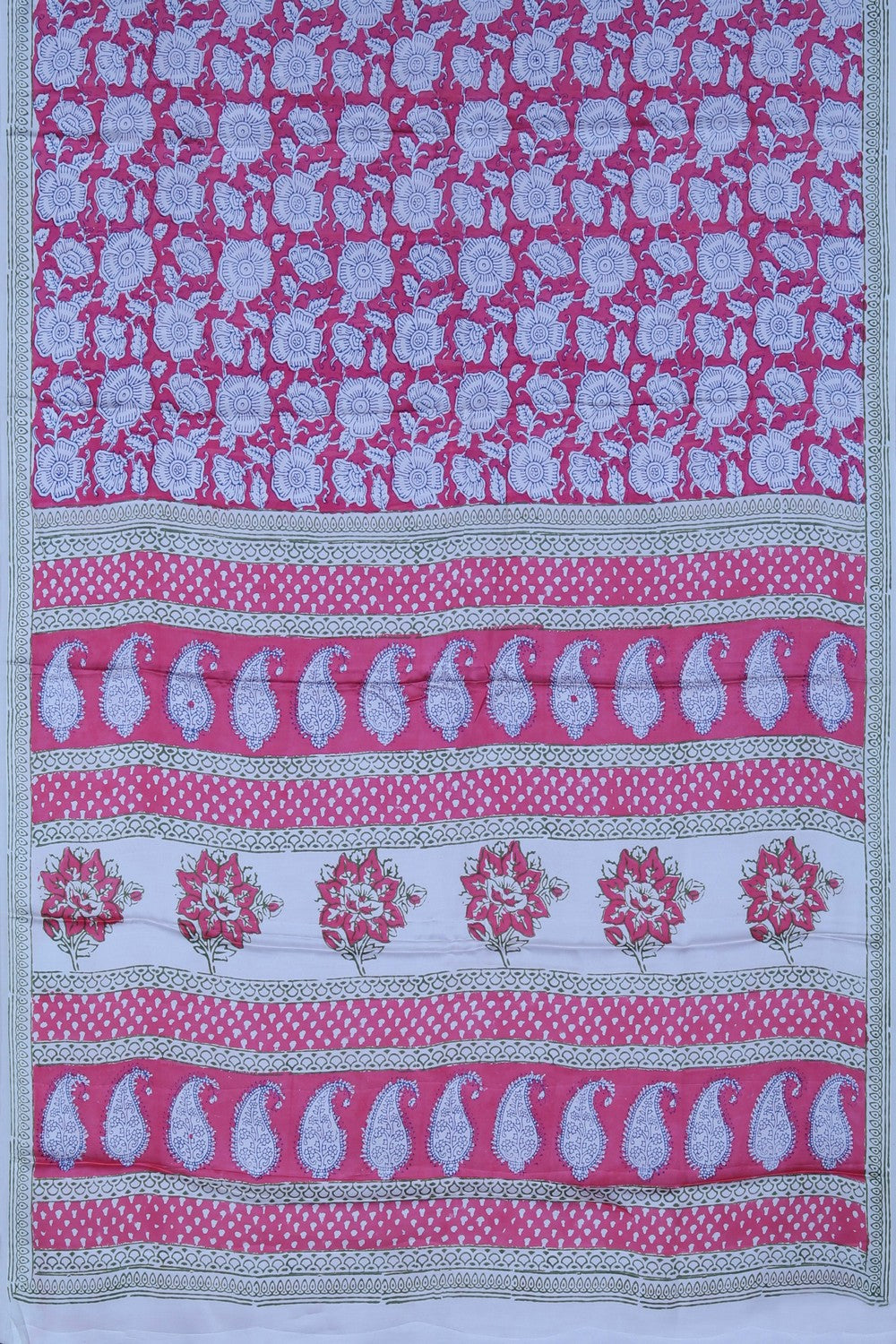 Image of Bagru Printed Mulmul Saree