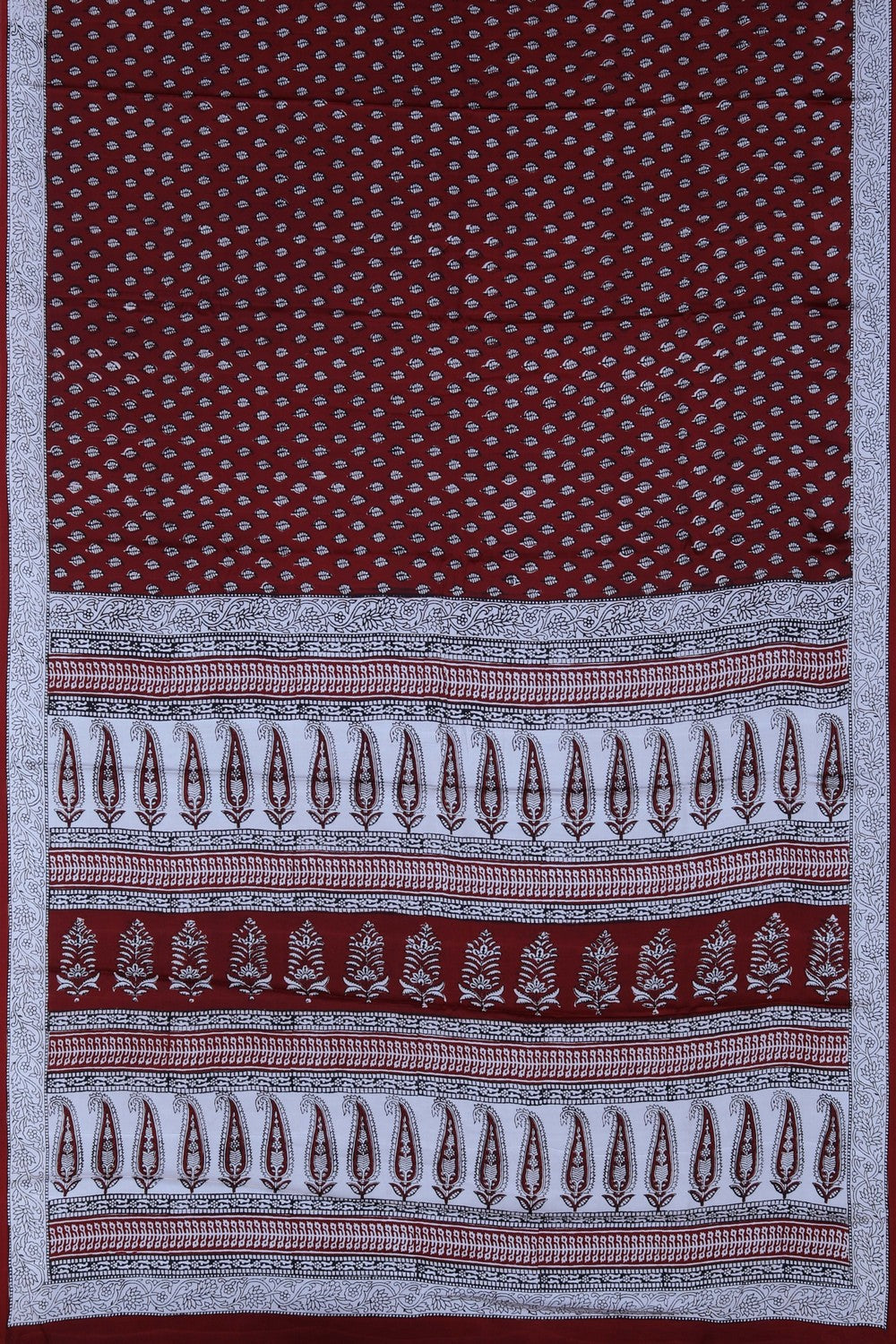Image of Bagru Printed Mulmul Saree