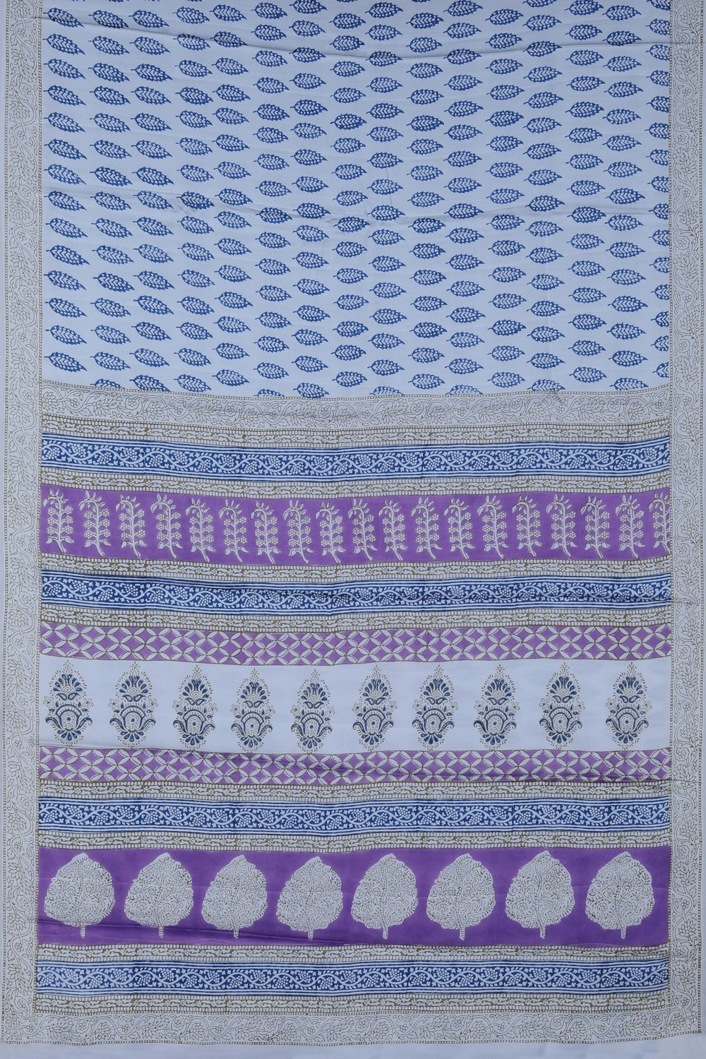 Image of Bagru Printed Mulmul Saree