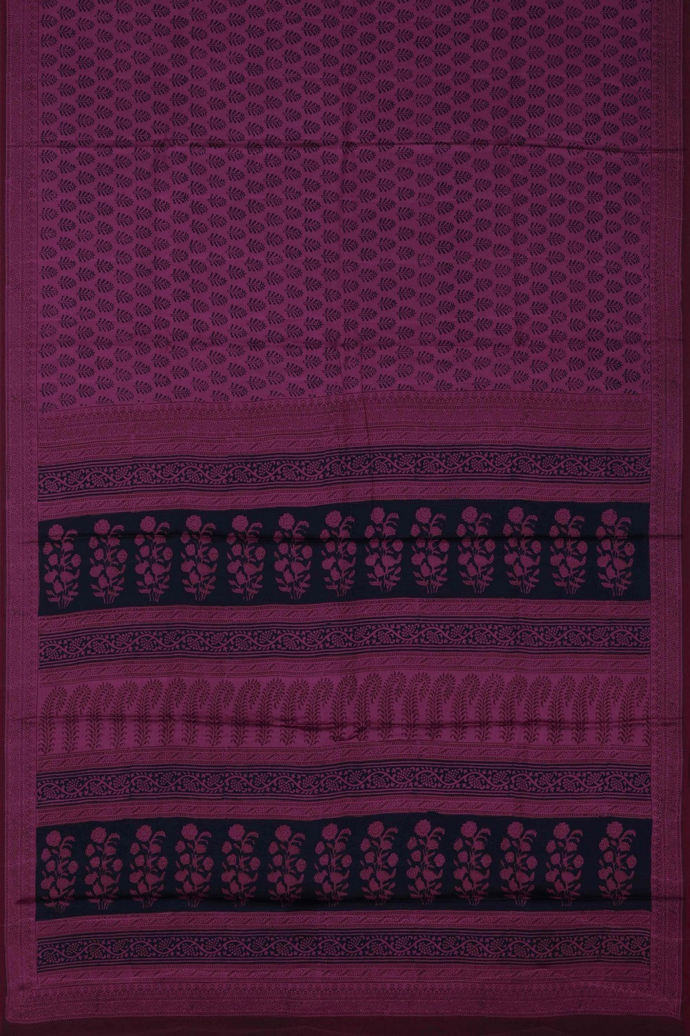 Image of Bagru Printed Mulmul Saree