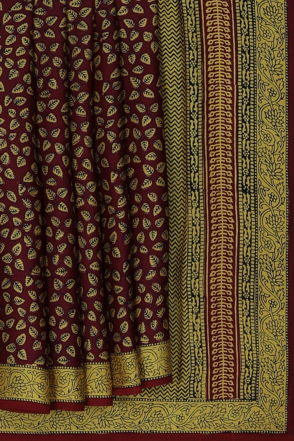 Image of Bagru Printed Mulmul Saree