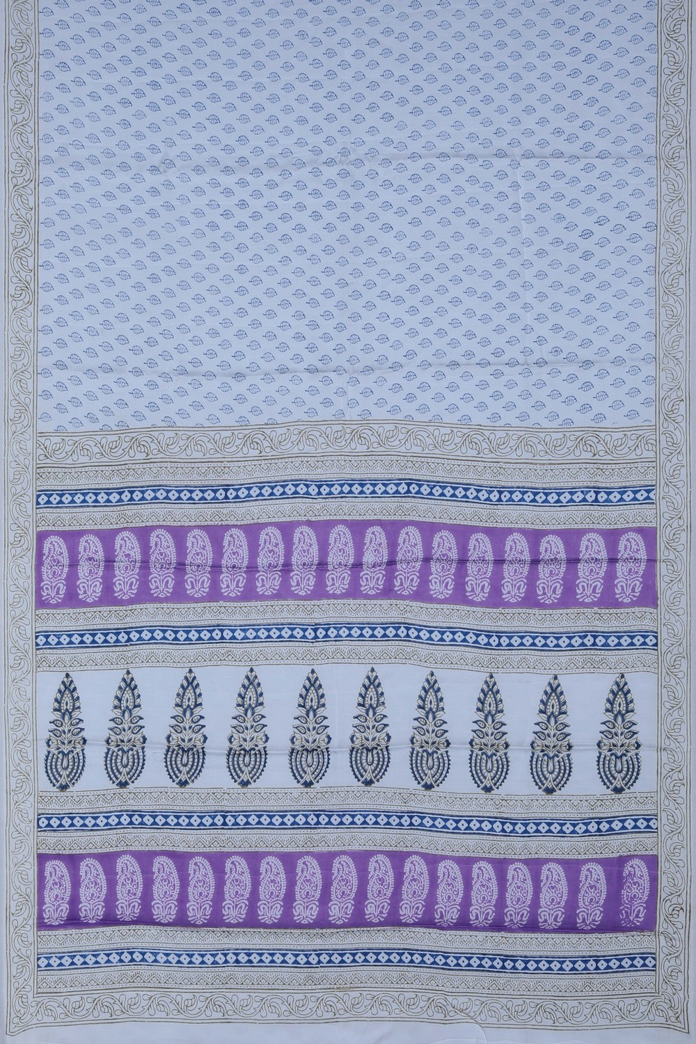 Image of Bagru Printed Mulmul Saree