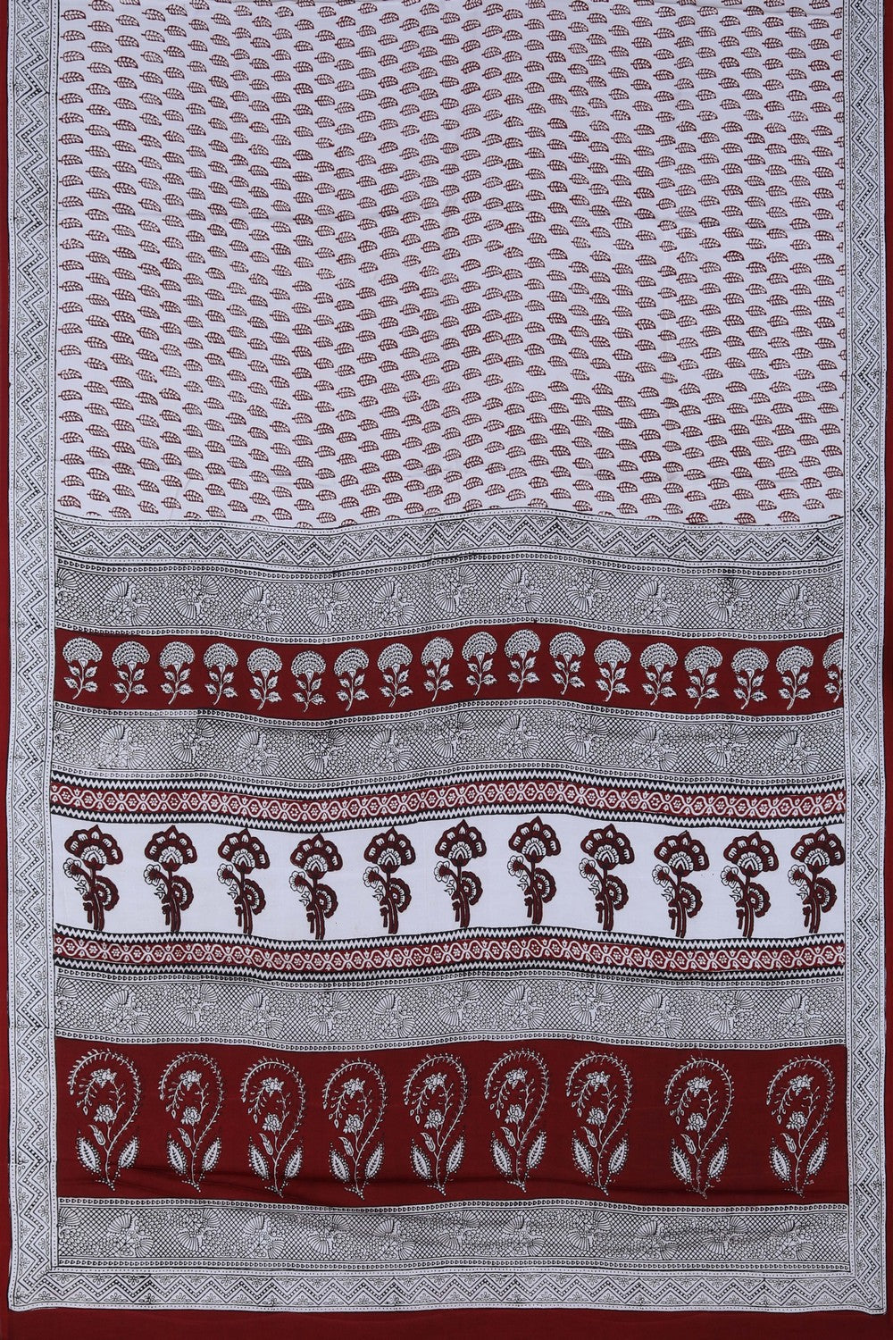 Image of Bagru Printed Mulmul Saree