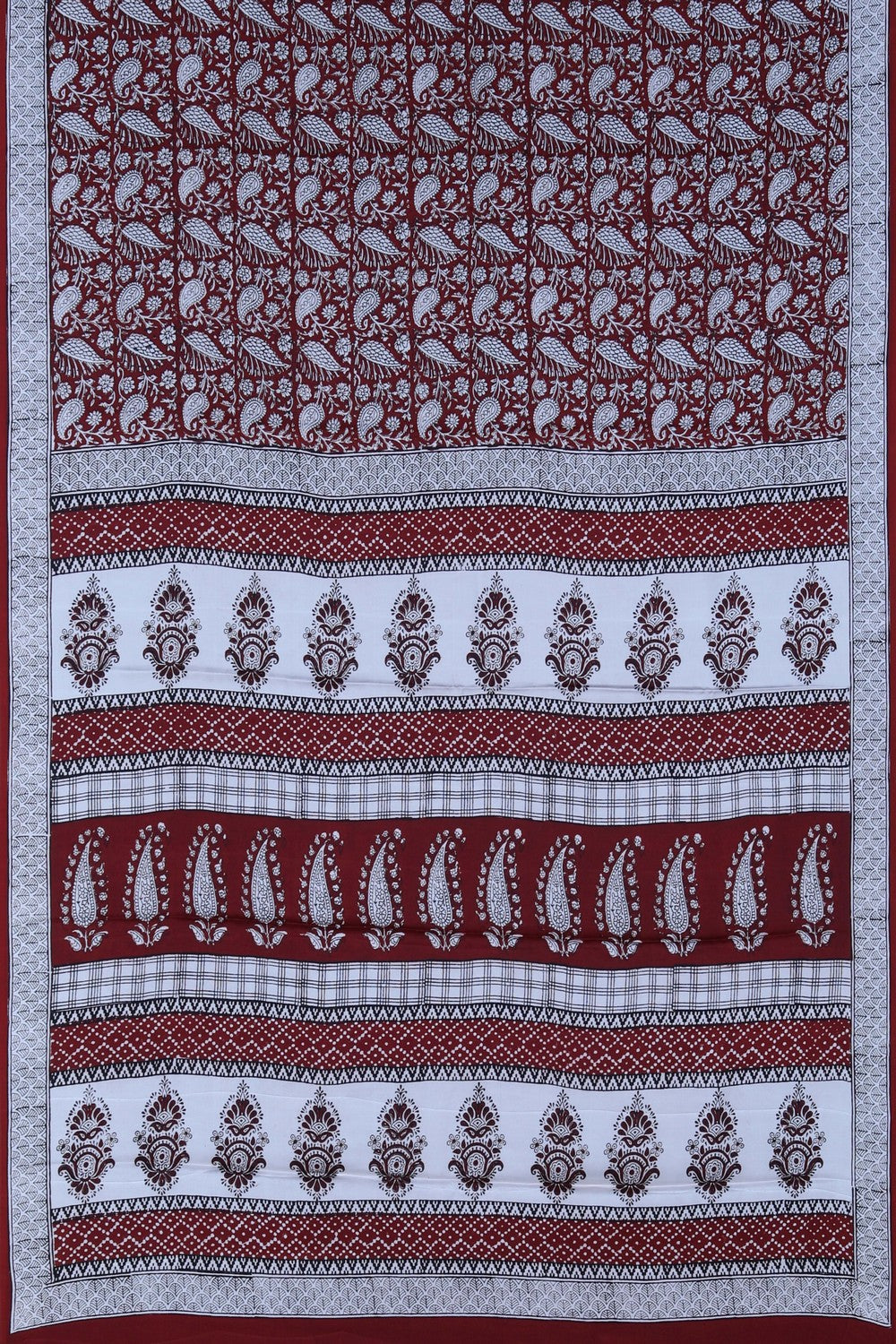 Image of Bagru Printed Mulmul Saree