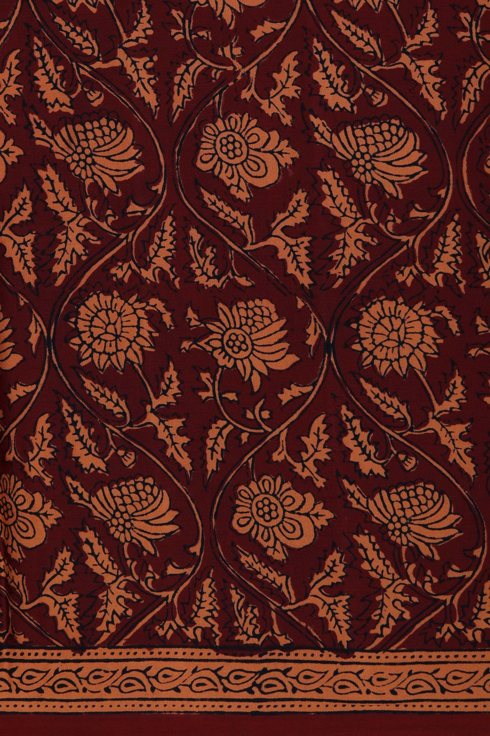 Image of Bagru Printed Mulmul Saree