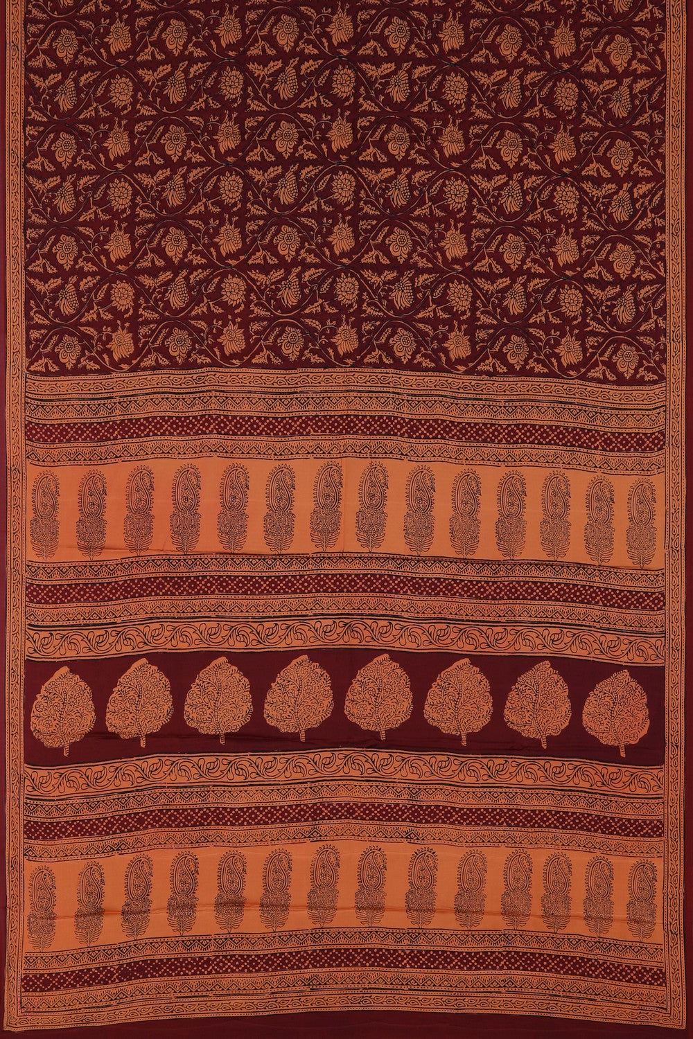 Image of Bagru Printed Mulmul Saree