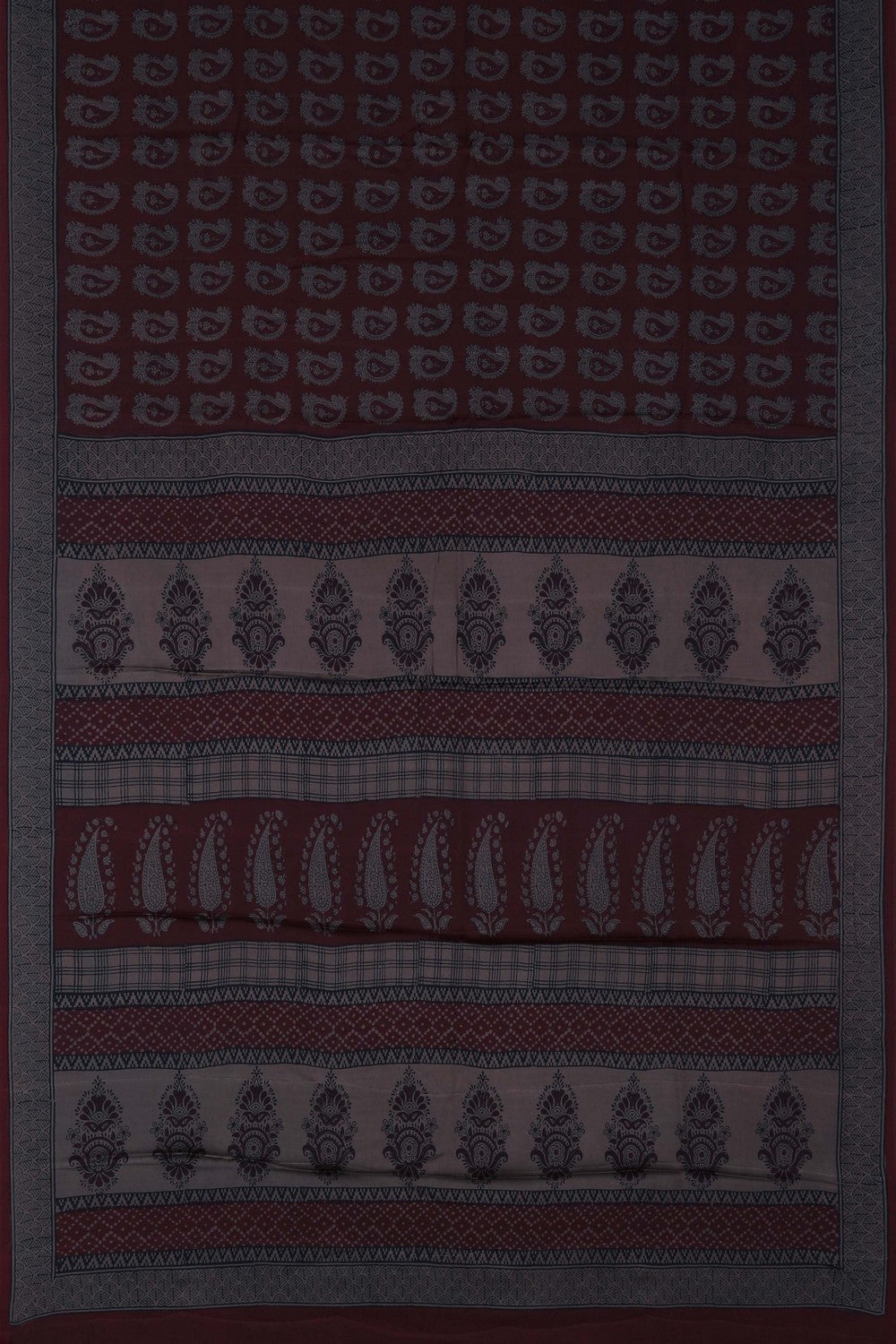 Image of Bagru Printed Mulmul Saree