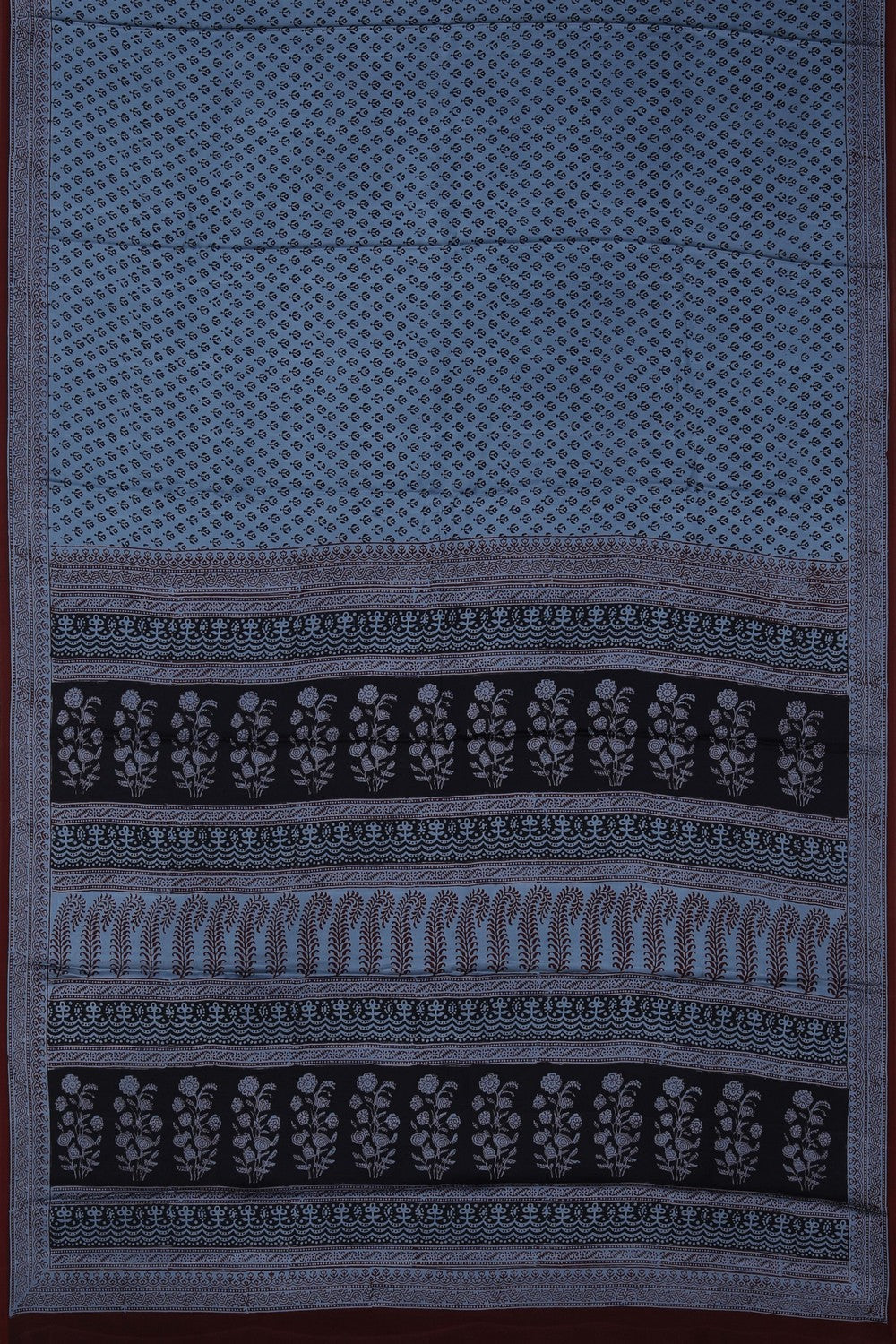 Image of Bagru Printed Mulmul Saree