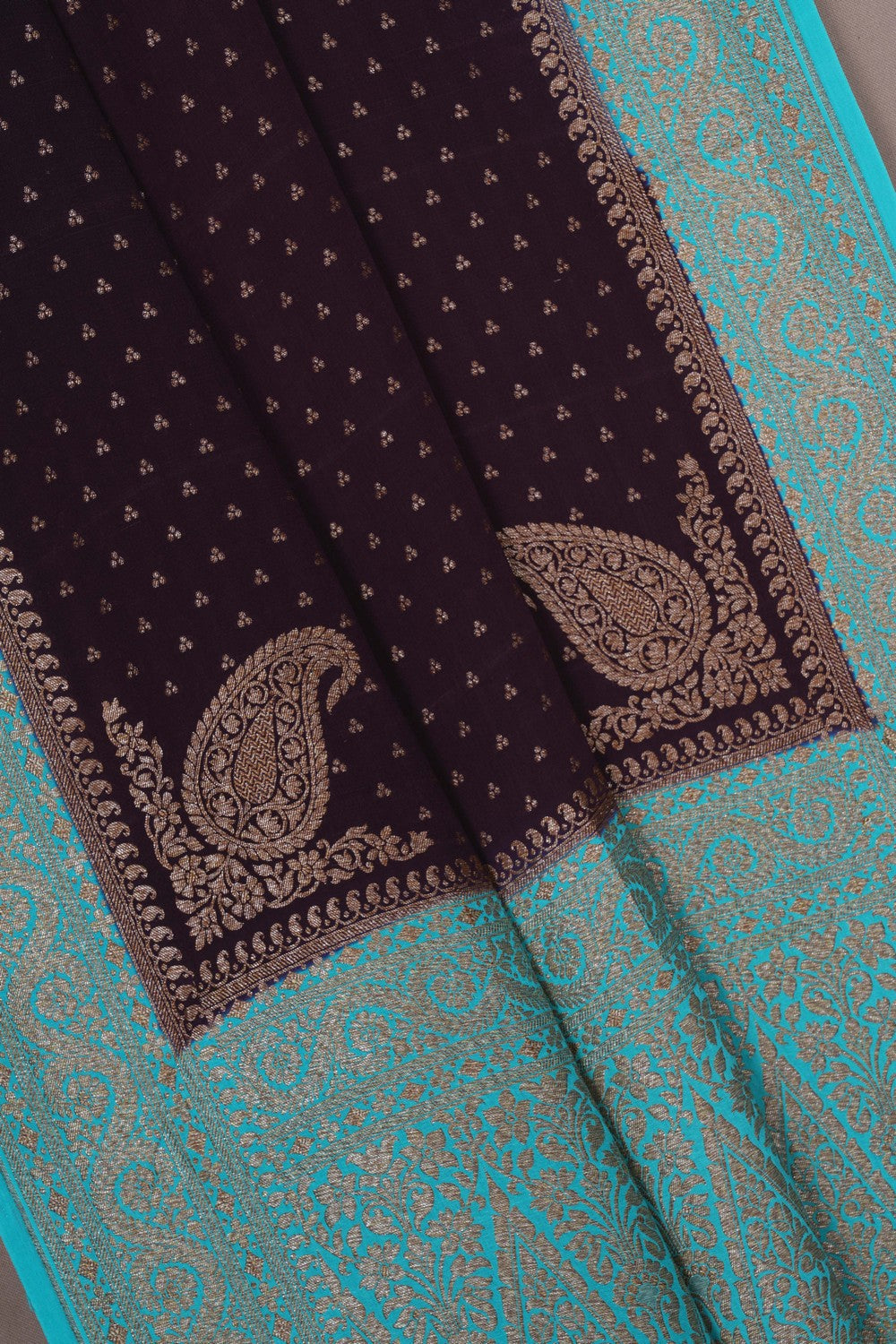 Image of Banarasi Crepe Purple Saree
