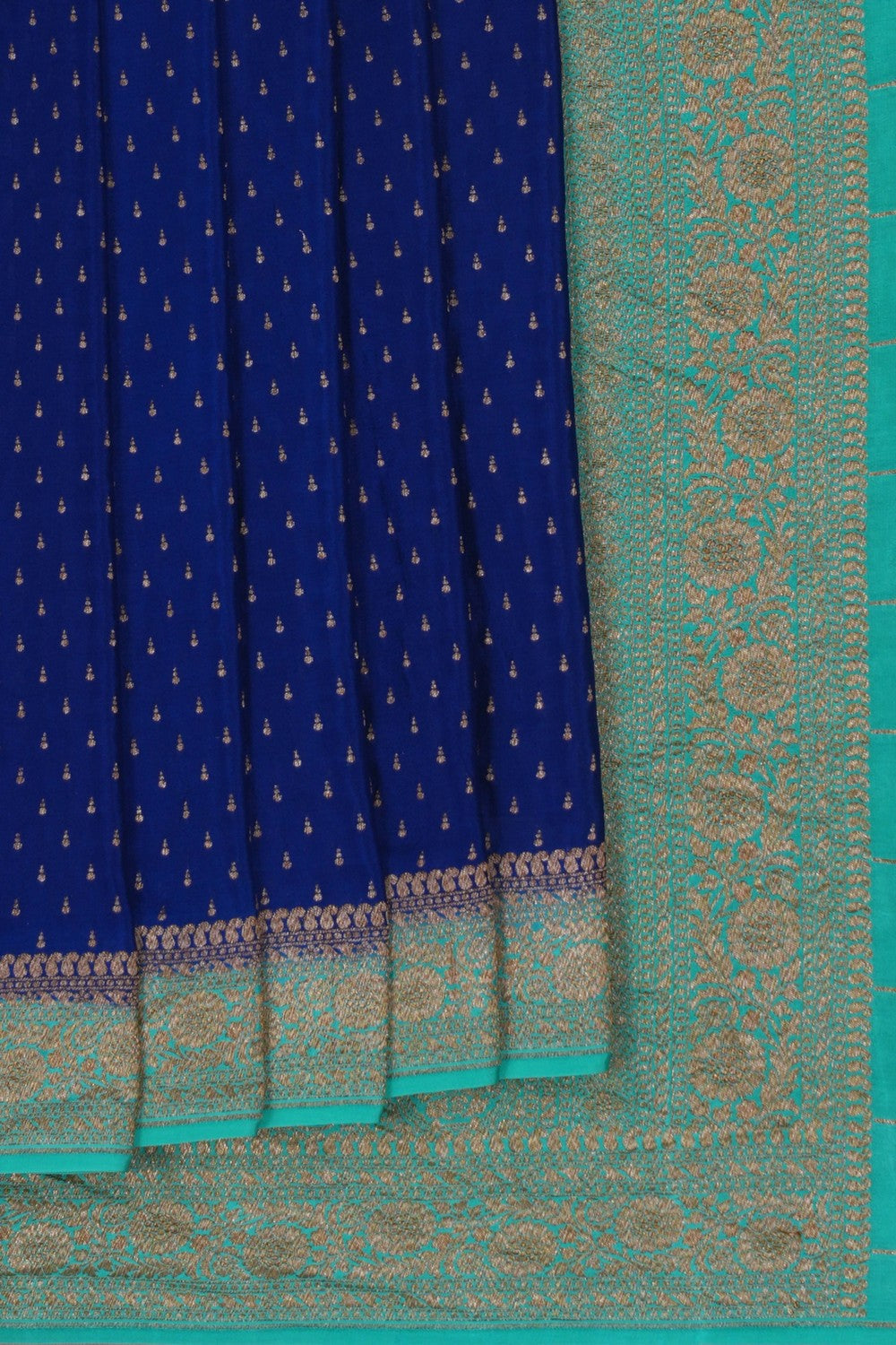 Image of Banarasi Crepe Royal Blue Saree